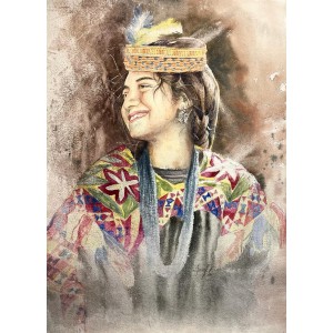Imran Khan, 21 x 28 Inch, Watercolor on Paper, Figurative Painting, AC-IMK-014
